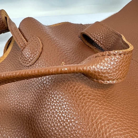 Tanger Large Brown Leather Tote with Tassel - Picture 12 of 14